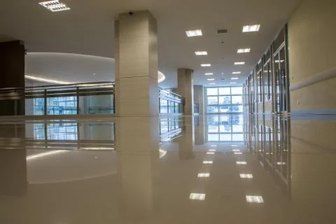 Orridor with light at window Stock Photos