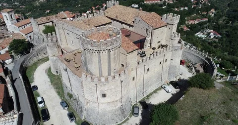 ORSINI CASTLE SEEN FROM THE HIGH Stock Footage 116728338