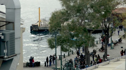 Ortakoy Docks Time Lapse Stock Footage 33636995