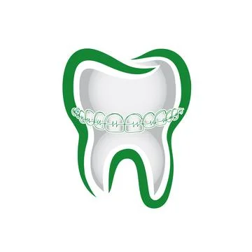 Orthodontics logo design with pro vector icon Illustrazione stock