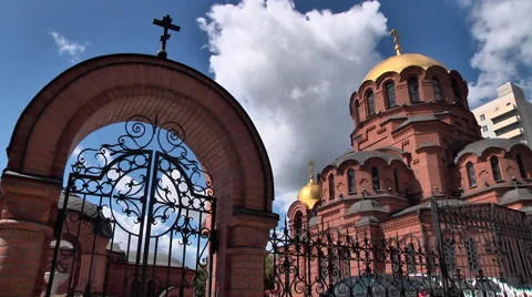 Orthodox Cathedral Stock Footage 53469636