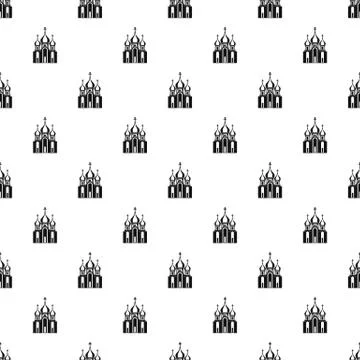 Orthodox church building pattern, simple style 스톡 일러스트