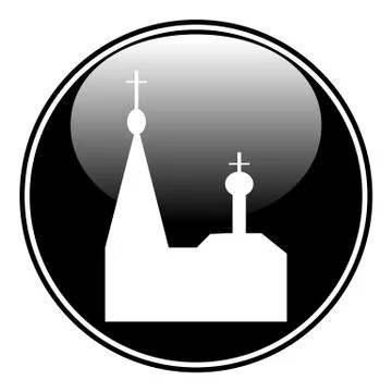 Orthodox church button Stock Illustration
