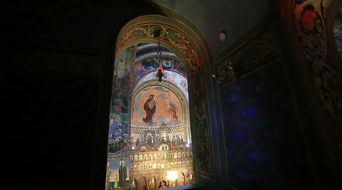 Orthodox Church Interior Video stock 40763286