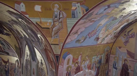 Orthodox church interior 库存影片 46811466