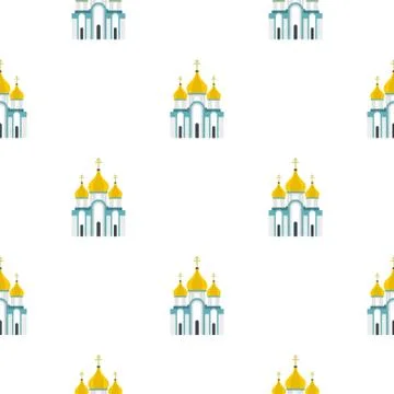 Orthodox church pattern flat Stock Illustration
