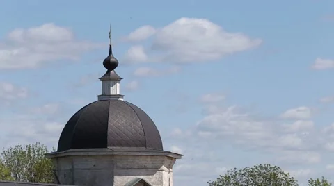 Orthodox church on the sky background time lapse Video stock 62802146