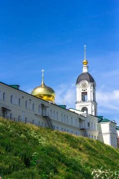 Orthodox complex of buildings in summer Stock Photos