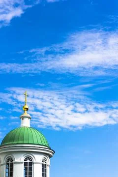 Orthodox complex of buildings in summer Stock Photos