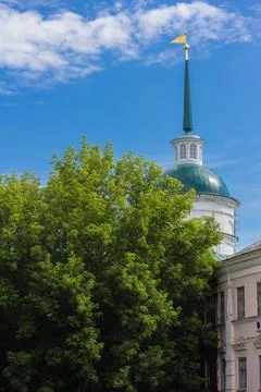 Orthodox complex of buildings in summer Stock Photos