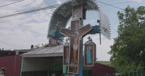 Orthodox of a Cross in Eastern Europe Stock Footage 200846865