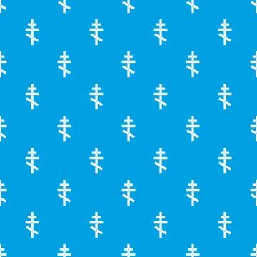 Orthodox cross pattern seamless blue Stock Illustration