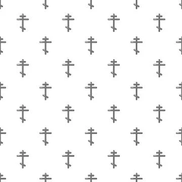 Orthodox cross pattern seamless Stock Illustration