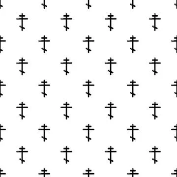 Orthodox cross pattern vector seamless Stock Illustration