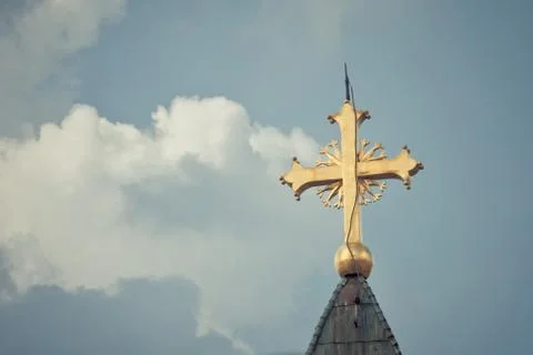 Orthodox cross Foto stock