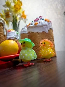 Orthodox Easter celebration food set Stock Photos