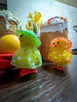 Orthodox Easter celebration food set Stock Photos