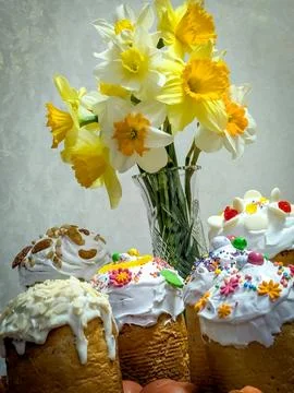 Orthodox Easter celebration food set Stock Photos