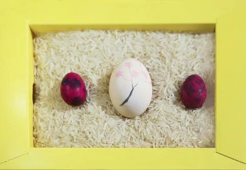 Orthodox Easter in Japan: an egg decorated with sakura 写真素材