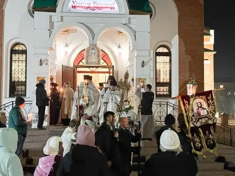 Orthodox Easter service on April 20, 2025 Foto stock