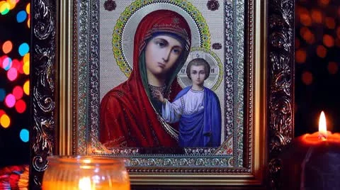 Orthodox icon Video stock 10731686