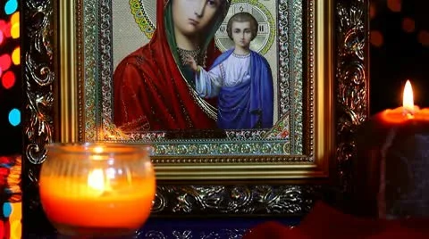 Orthodox icon Video stock 10731709