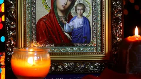 Orthodox icon Stock Footage 10731720
