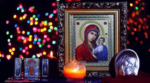 Orthodox icon Video stock 10731754
