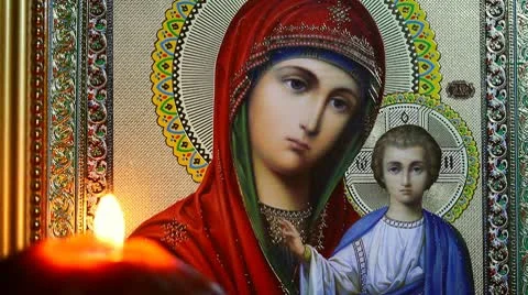 Orthodox icon Video stock 10732455