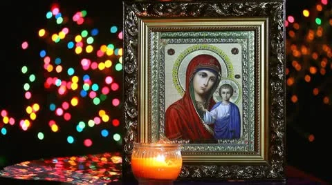 Orthodox icon Video stock 10733174