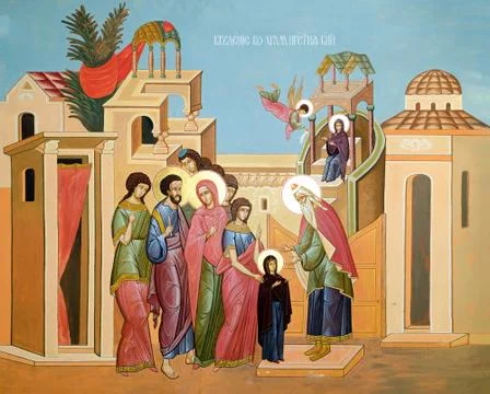 Orthodox icon of the Holy Trinity Stock Photos