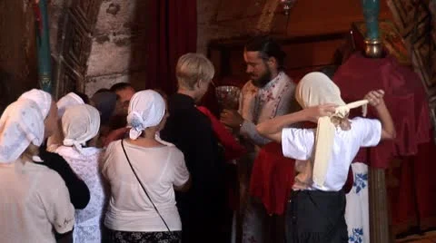 Orthodox mass 1 Stock Footage 8911671