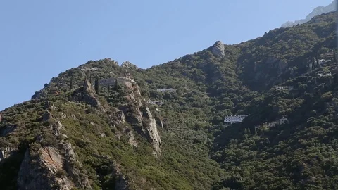 Orthodox monasteries in the mountain Stock-Footage 87475088