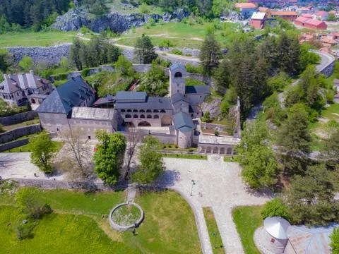 Orthodox Monastery of the Nativity of the Blessed Virgin Mary in Cetinje, Mon Stock Photos