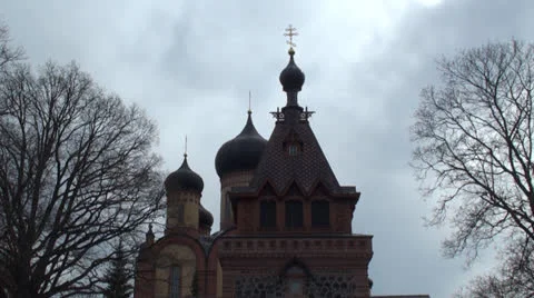 Orthodox Monastery Time Lapse Video stock 23912599