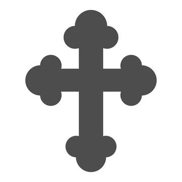 Orthodox or Catholic cross solid icon, Happy Easter concept, christian symbol of 스톡 일러스트
