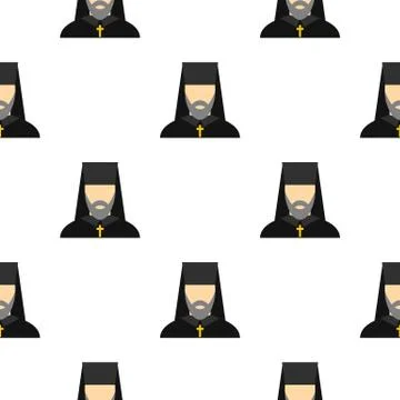 Orthodox priest pattern flat Stock Illustration
