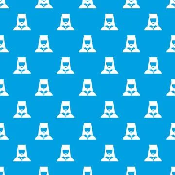 Orthodox priest pattern seamless blue Stock Illustration