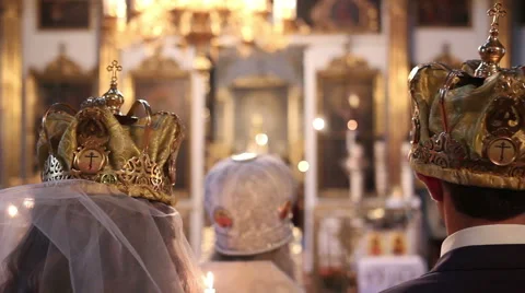 Orthodox wedding ceremony Stock-Footage 61436792