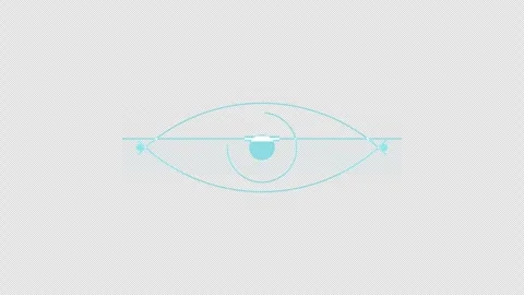 Orthogonal Integrated HUD Biometric Retinal Scanner: Diagnostic Sheet : 4K Alpha Video stock 332942300