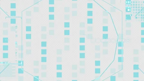 Orthogonal Strategic HUD Crypto Decode Terminal: Master UI Screen : 4K Alpha Video stock 332942422