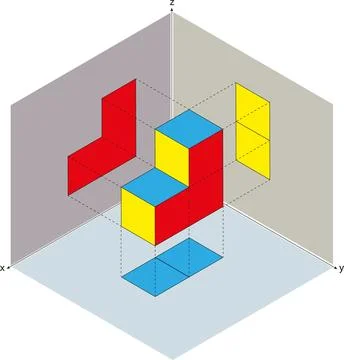 Orthographic Projection Stock Illustration