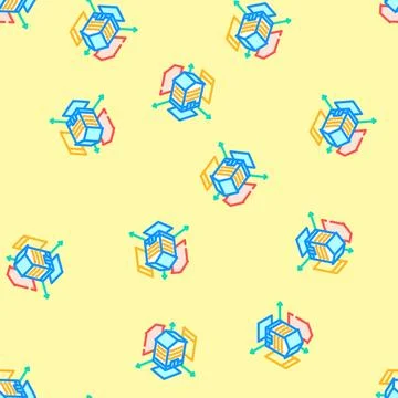 Orthographic projections architectural drafter vector seamless pattern Stock Illustration