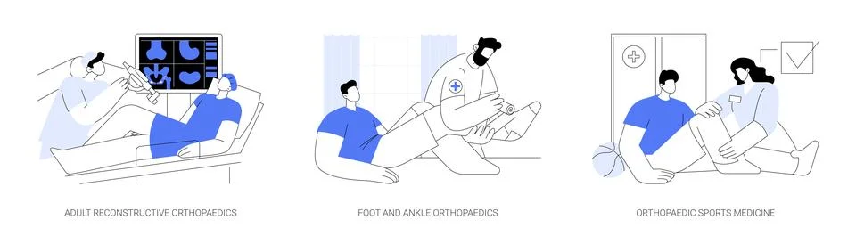 Orthopaedic surgery abstract concept vector illustrations. Stock Illustration