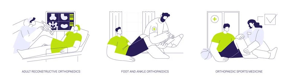 Orthopaedic surgery abstract concept vector illustrations. Stock Illustration