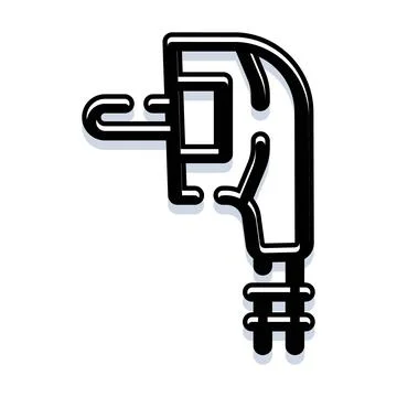 Orthopedic bone reduction clamp tool icon Stock Illustration