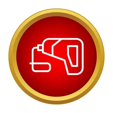 Orthopedic drill tool icon in simple style Stock Illustration