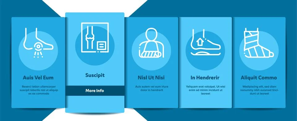 Orthopedic Elements Vector Onboarding イラスト素材