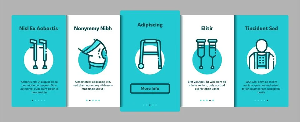 Orthopedic Elements Vector Onboarding イラスト素材