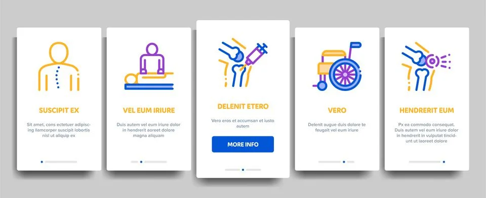 Orthopedic Elements Vector Onboarding イラスト素材